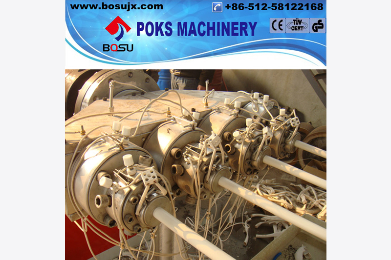 One production line of four PVC pipes