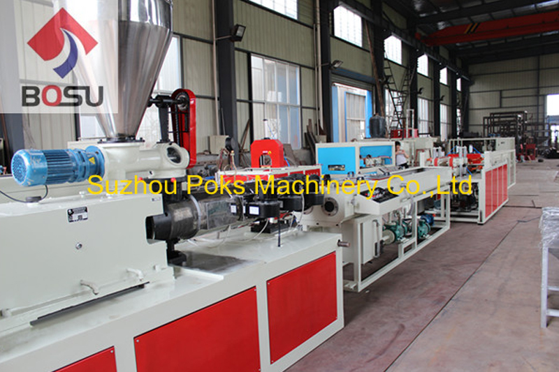 One out two PVC pipe production line