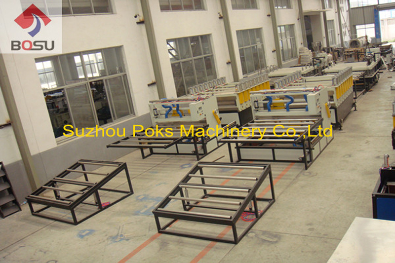 Plastic board (sheet) material production line